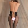 One Piece Erotic Uniform Crotchless Bodystocking Sexy Lingerie Women Mesh Transparent Cosplay Costumes Fishnet Hollow Maid Dress