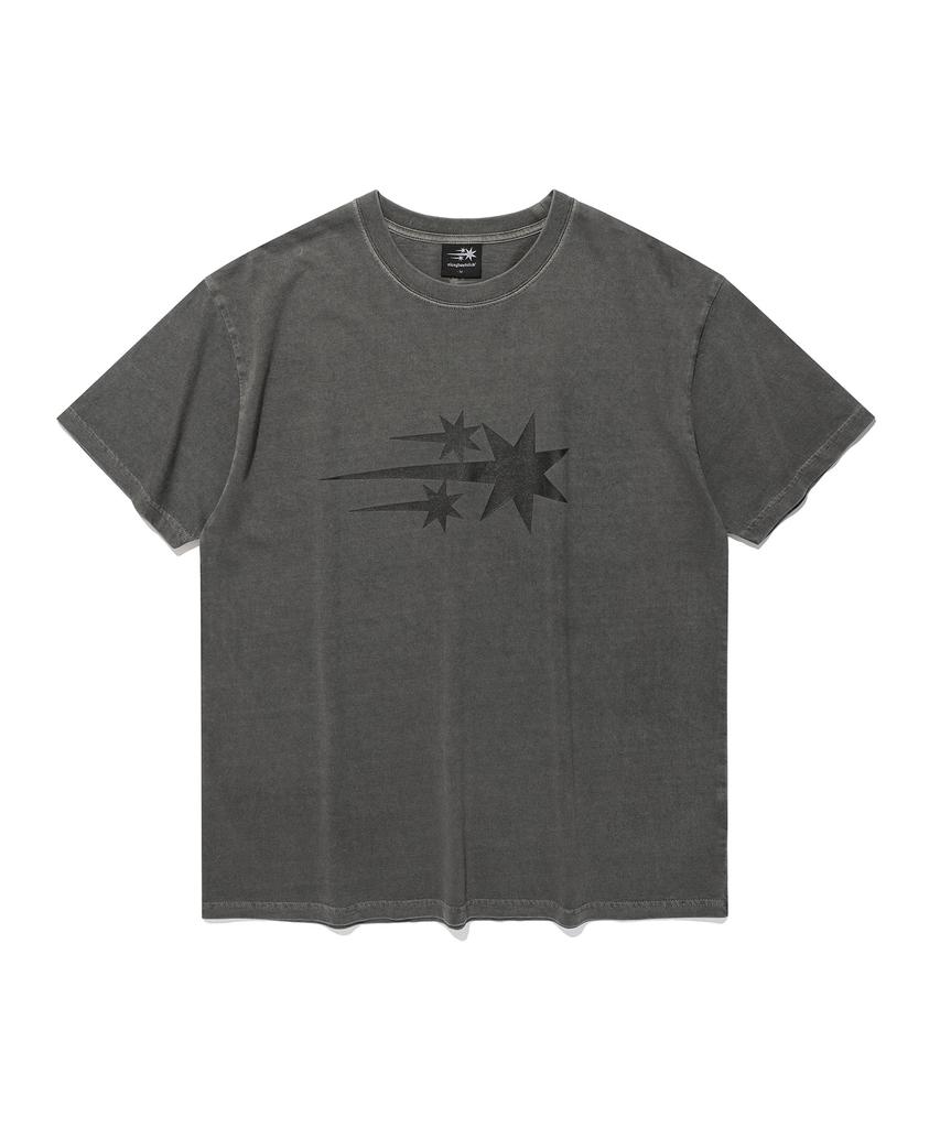 NICEGHOSTCLUB 3Star Symbol Pigment Tee_Charcoal(Ng2Gmut501A)