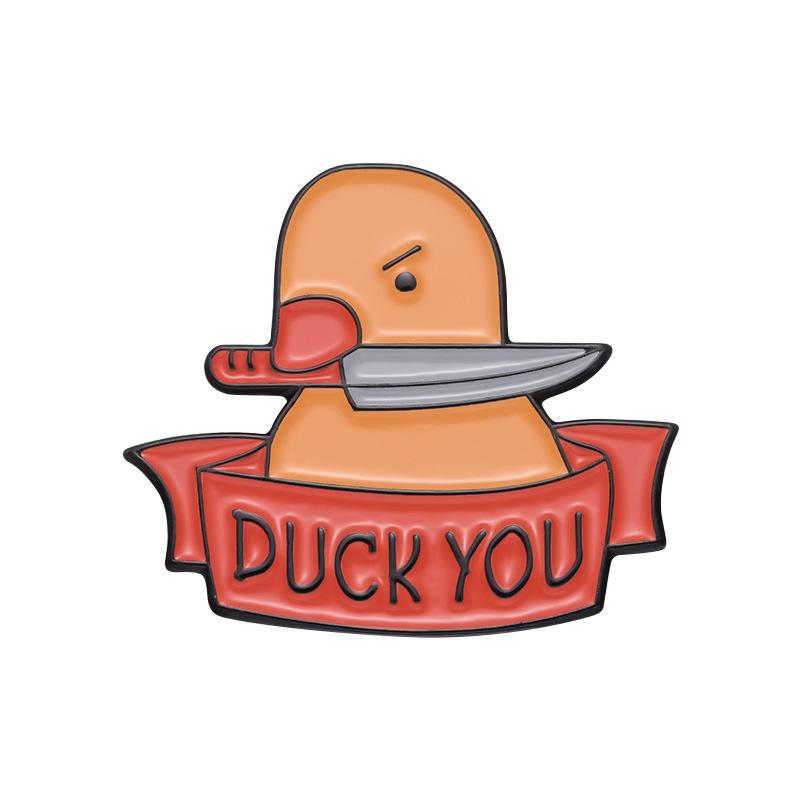 Animal Eyecatching Cartoon Duck Goose Brooch Collection In Alloy For Fun Accessories
