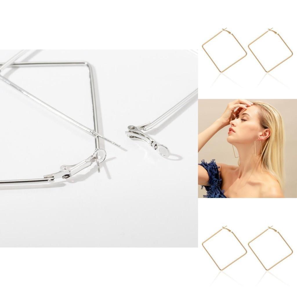 Design Geometric Chic Alloy Earrings Fashionable And Modern Statement Jewelry