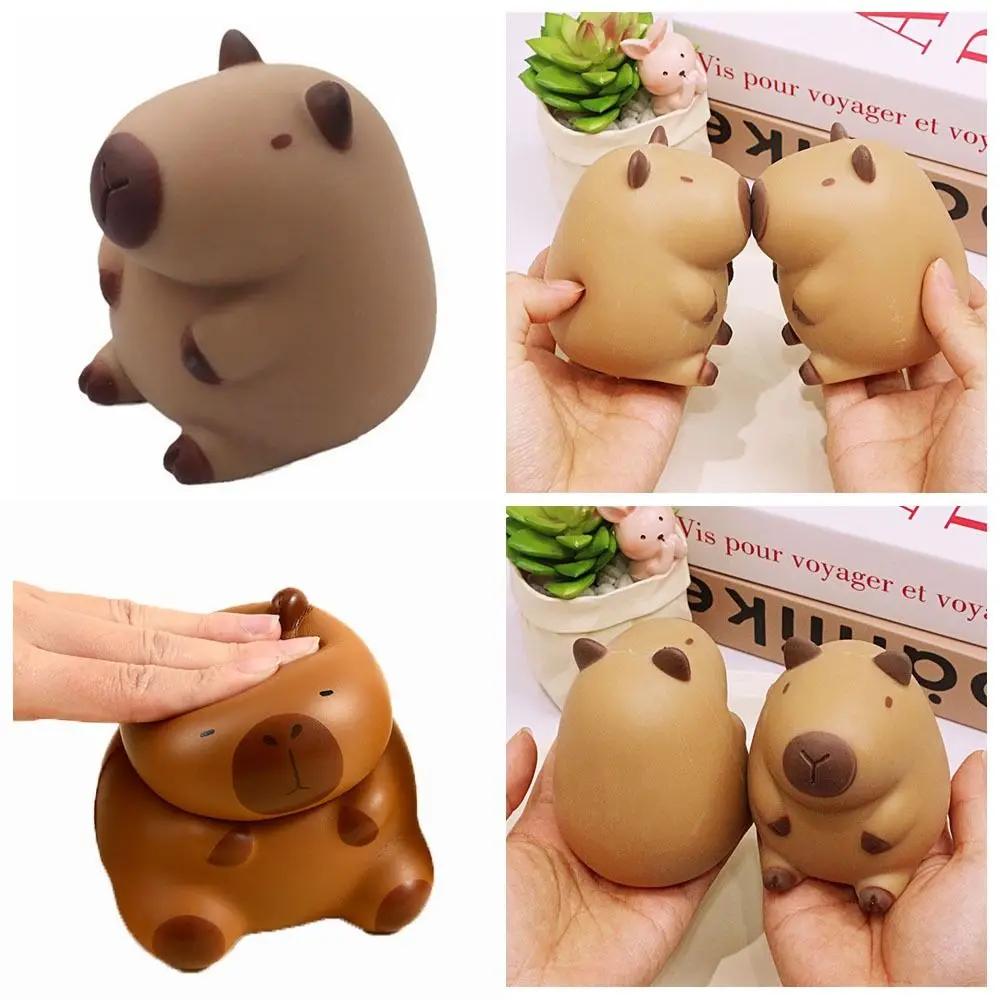 Capybara Slow Rebound Squeeze Toy Kawaii Brown Squeeze Toys Cartoon Capybara Stress Relief Decompression Toys for Kid Best Gift