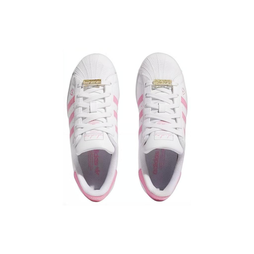Adidas Superstar Comfortable Versatile Low-Top Sneakers Unisex Sneakers White Pink IG2749