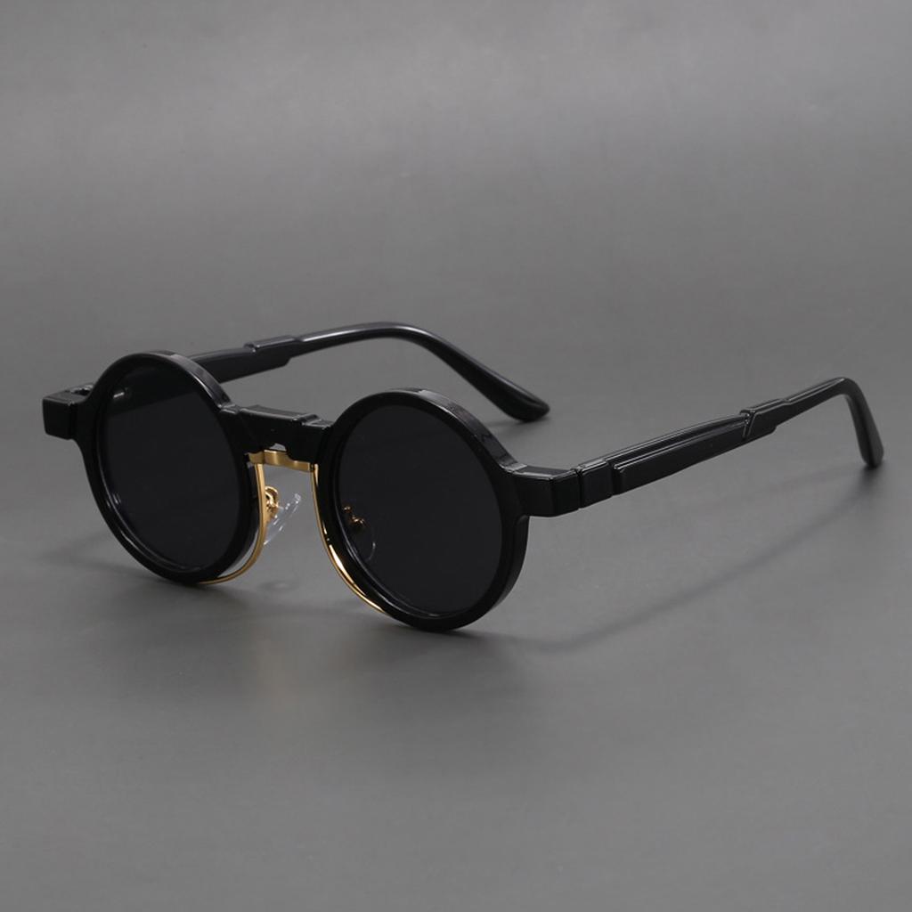 New Steampunk Round Sunglasses Personalized Hip Hop Trendy Unisex Fashion Eyewear for Men Women
