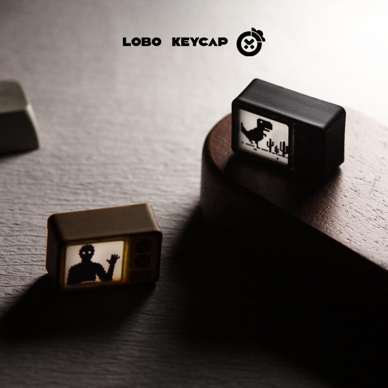 Cube Escape The Lake Tv Creative Light-Transmitting Mechanical Keyboard  Resin Material Keycaps  Fun Gifts
