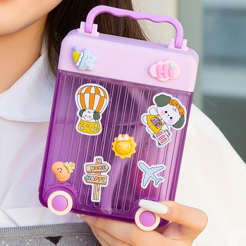 Cute Student Silicone Straw Plastic Water Cup With Sealant For Office And Outdoor Use