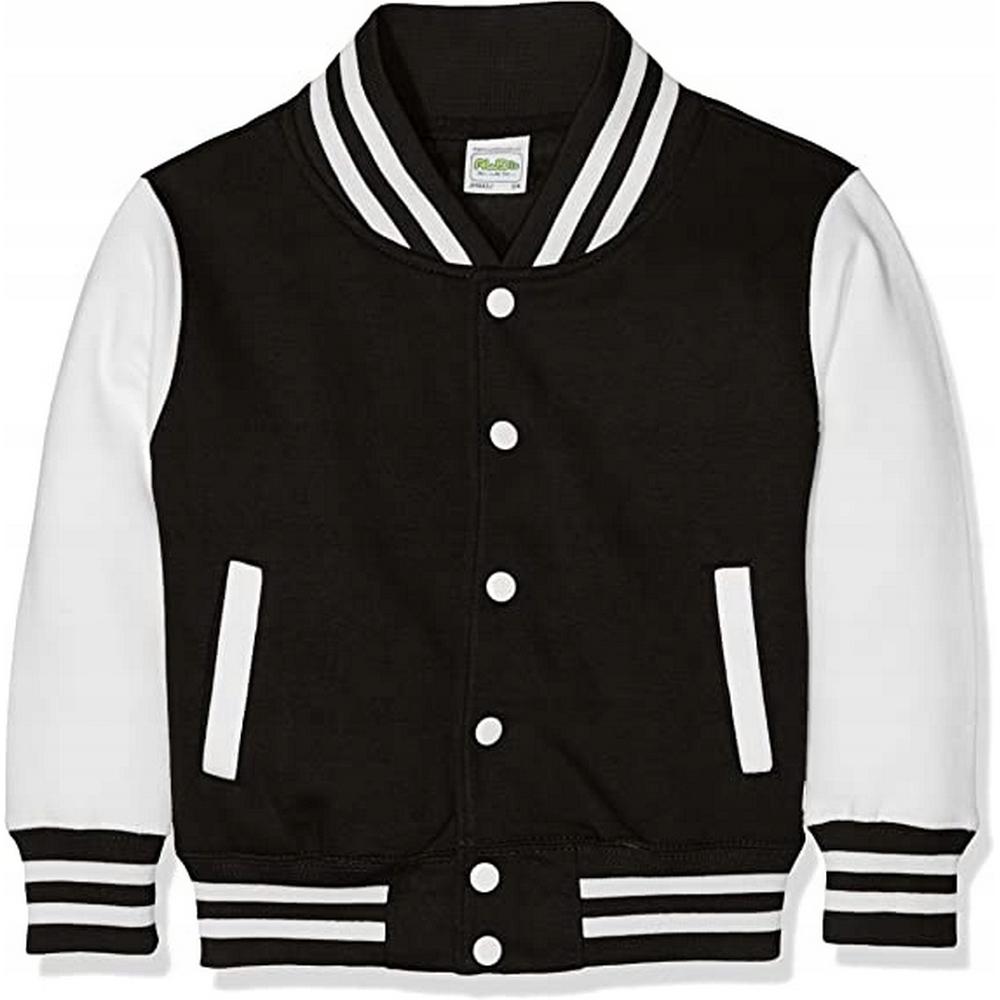 Awdis Childrens/Kids Contrast Striped Varsity Jacket