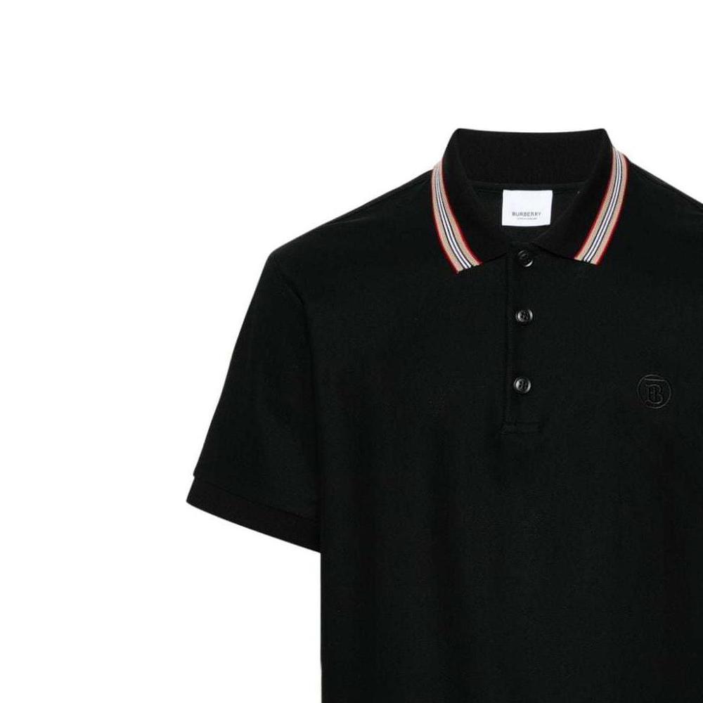 Burberry Polo de algodón con franja de icono 80840171