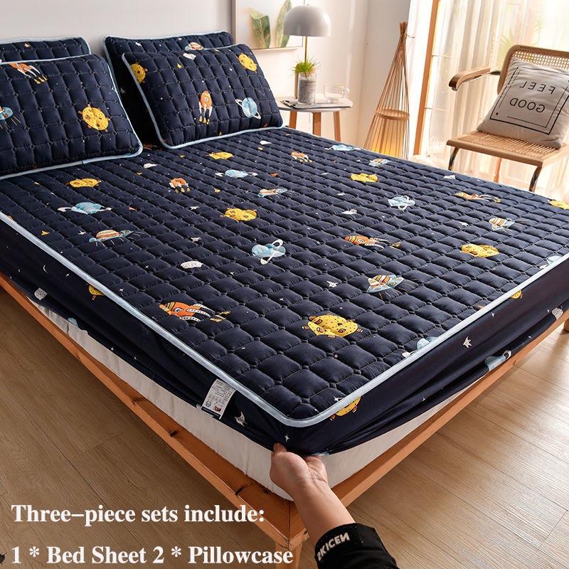 Bed Sheet Jacket Breathable Thickening Bed Cover Three Pieces of Meng Si Protection Cover Dust Cover All-inclusive Sheet List