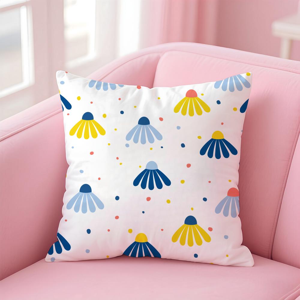 Nordic Simple Floral Polka Dot Plants Art Cushion Cover Pillowcase Short Plush Invisible zipper Room Sofa Cushion Cover