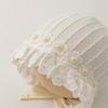Breathable Cotton Ear Protection Fetal Cap Ruffle Baby Bonnet  Bonnet 2-24Month Infant