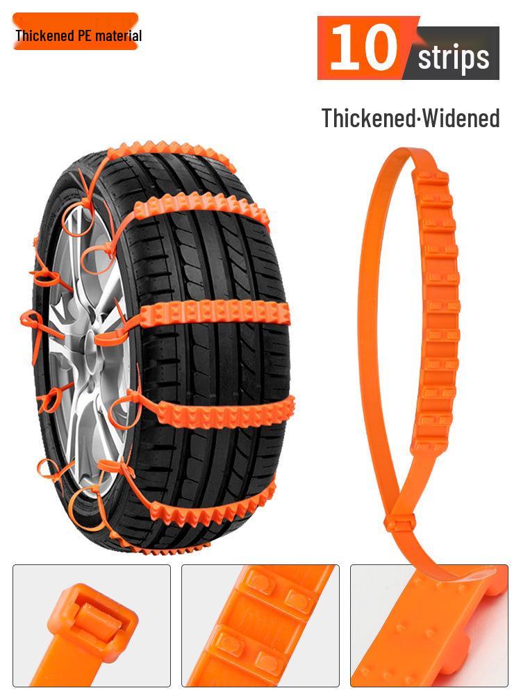 Universal Winter Anti-Skid Tire Chains for Sedans and SUVs