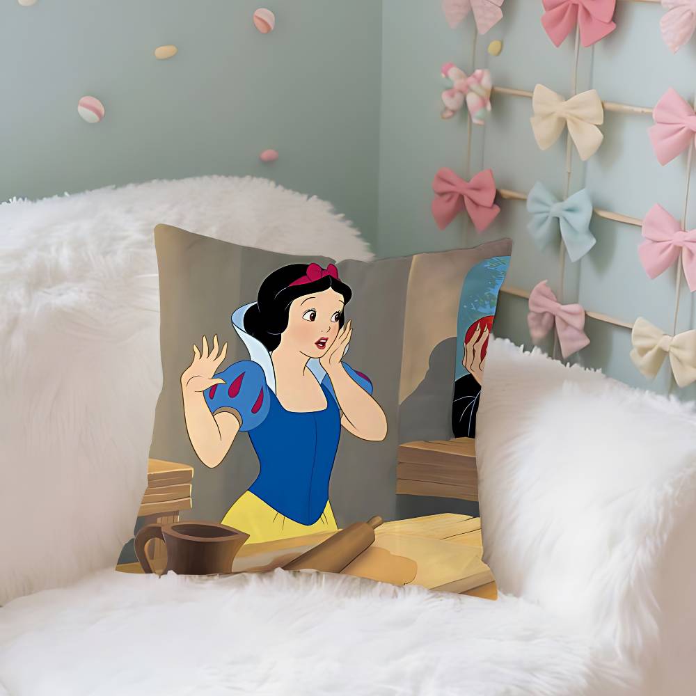 Classic Anime SsnowWhiteS Cute Case Plush Fabric Soft Pillowcase Double Sided Print Cushion Cover Household Gifts