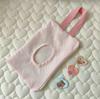 Heart Wet Wipes Case Portable Extraction Tissue Box Travel Car Lanyard Go Out Storage Bag Hanging Bag for Cart Car Tissue Boxs