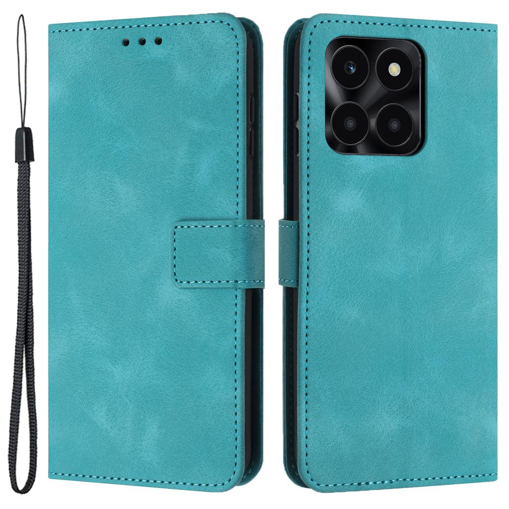 Wallet Case for Honor X6c 4G/X6b 4G/X6a 4G/X5b/X5b Plus Solid Color Leather Protective Phone Cover