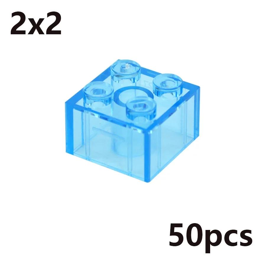 MOC Transparent Thick Building Blocks Figures 1x1 1x2 2x2 2x4 Dots Clear Brick Compatible Brand Educational Creative Toy for Kid