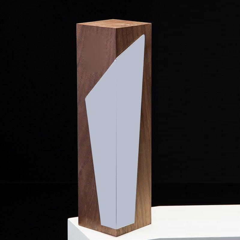 

Customized Luxury Solid Wood Creative Trophy, Customized Souvenir, Annual Meeting, Home Decoration Award 25X6X6CM
