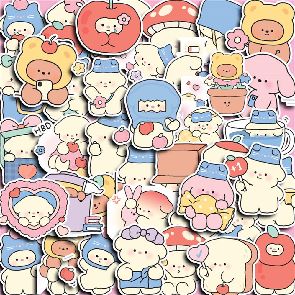 

40 Cute Bear Cartoon Stickers: Waterproof Suitcase & Laptop DIY Photo Album Set