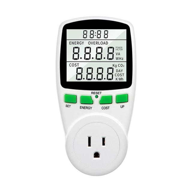 Digital Wattmeter LCD Power Meter Energy Meter Analyzer Wattage Meter Electricity Kwh EU US UK AU French Measuring Outlet