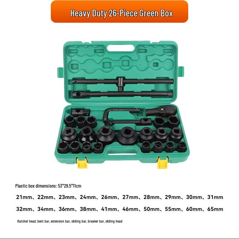 26-Piece 3/4 Heavy Duty Metric Socket Set for Auto Repair & Maintenance