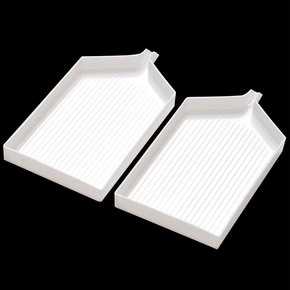 

2pcs Diamond Painting Tool Trays Large Plastic Bead Sorting Tray Drill Plate Storage Containers Diamond Embroidery Accessories 16.5x8.5cm