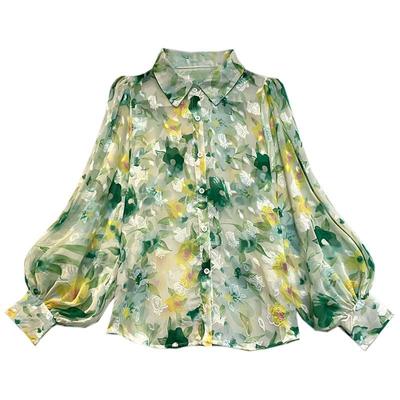 Γυναικείο Φαρδύ Μπλουζάκι με Κεντητά Λουλούδια και Μανίκια Φανάρι