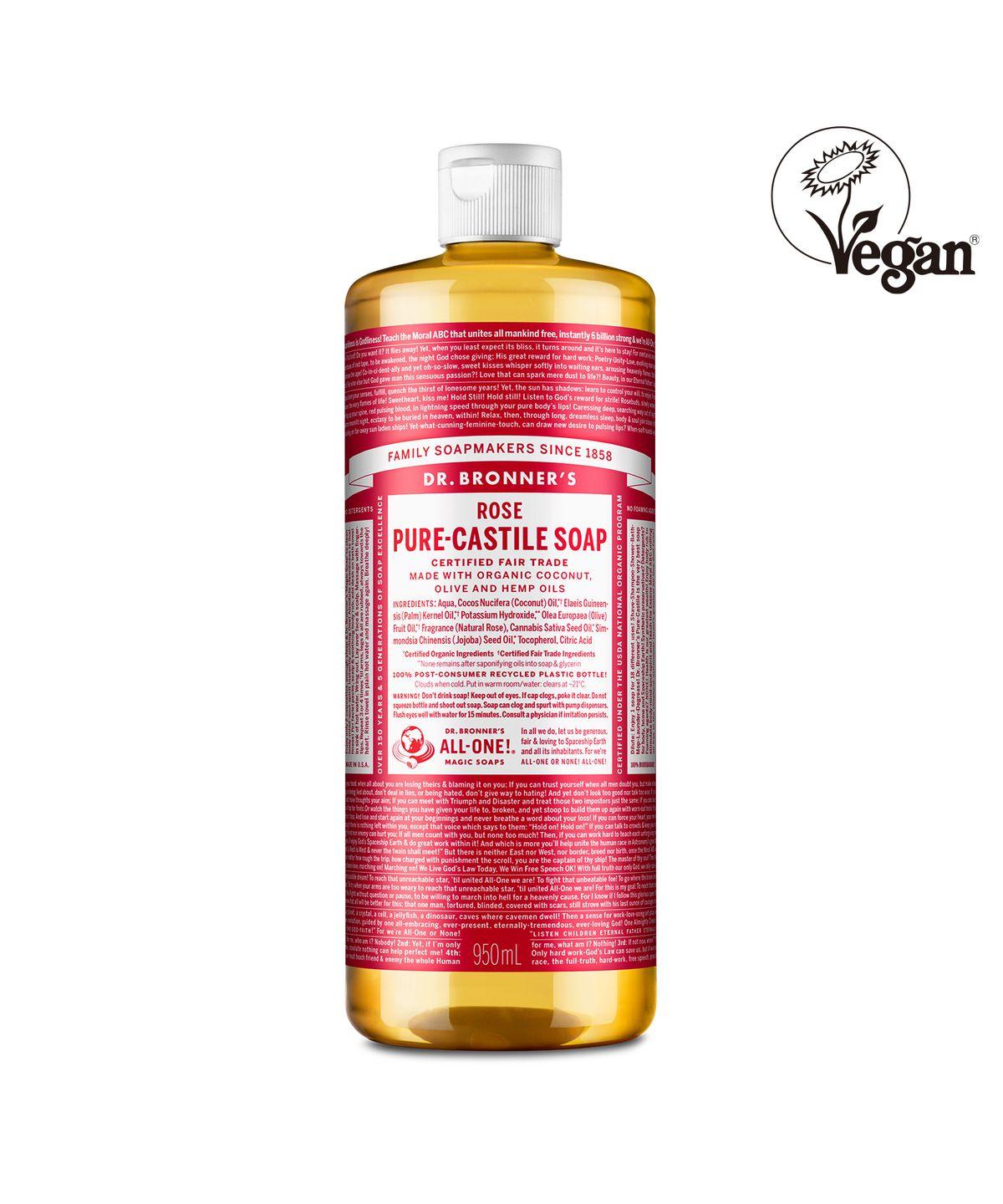 [Face & Body Cleanser] Rose Pure Castile Soap 950ml