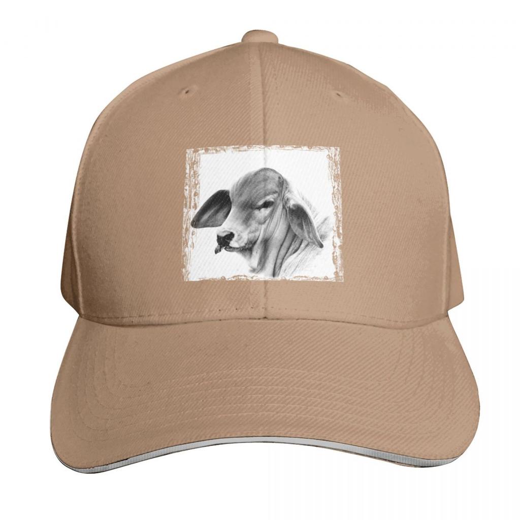 BRAHUnisex CALF PORTRAIT WALL ART Baseball Cap Big Size Hat Mountaineering Trucker Cap GirlS Hats Unisexs