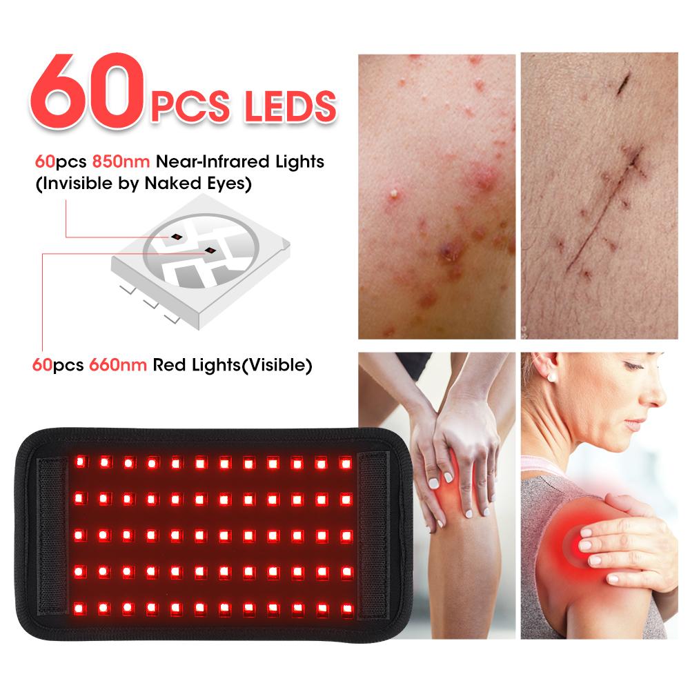 Red Light Therapy Belt 660nm & 850nm LED Red Light Promote Wound Healing Fade Wrinkles and Scars Red Light Skin Rejuvenation
