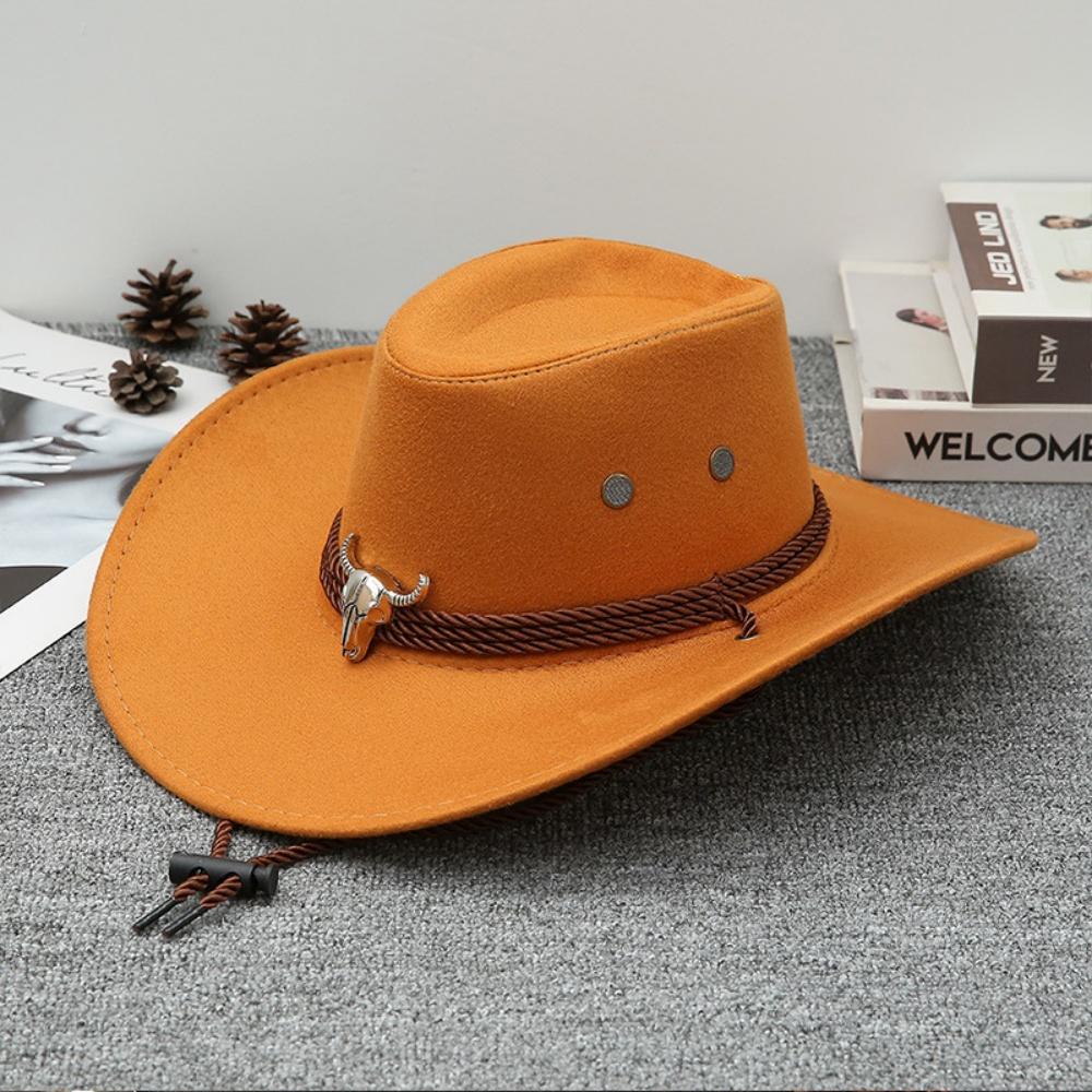 Western Cowboy Hat Retro Wide Brimmed Hat Cowgirl Hat Comfortable For Outdoor Tourism Cowboy Event Horse Riding