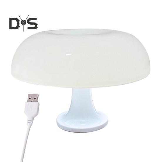 

Настольная лампа в виде гриба, светодиодная прикроватная лампа с мягким свечением, регулируемая цветовая температура, декоративная современная настольная лампа B бежевый