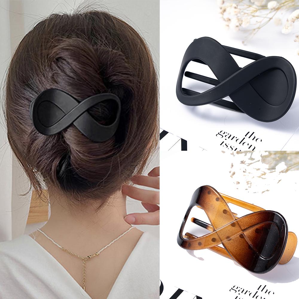 Fermaglio per capelli grande da donna, senza cuciture, in plastica, con artiglio a becco d'anatra, per donne e ragazze, semplici forcine per capelli, strumenti per lo styling, accessori per capelli