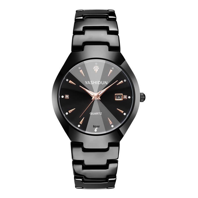 Unisex Luminous Quartz Watch: Fashionable Steel Band, Waterproof, Suitable for Students & Couples