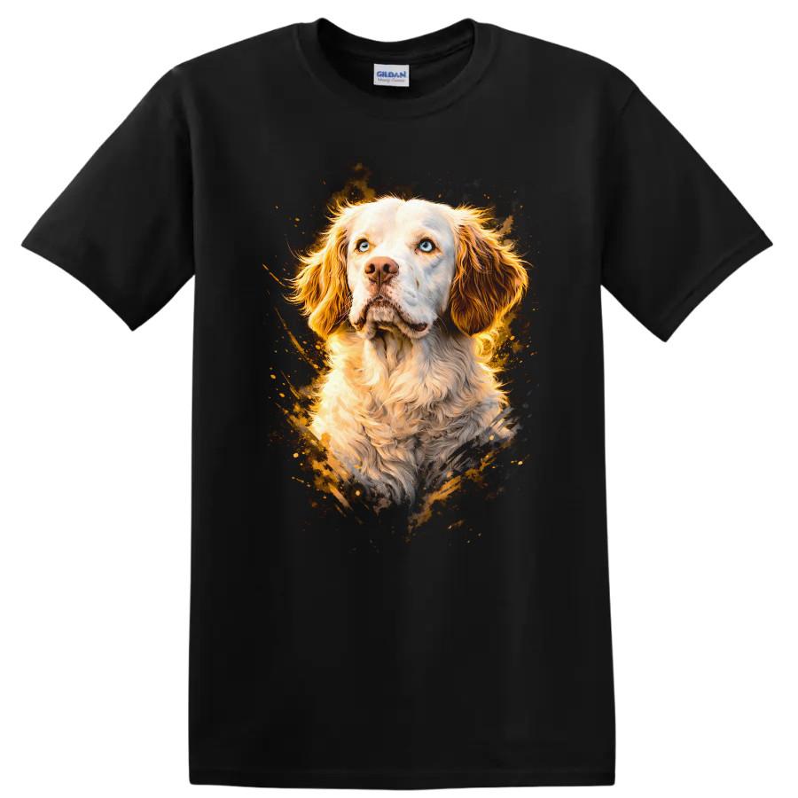 Dog Portrait T Shirt Golden Retriever Dog Lover Gift w/ Cute Tee