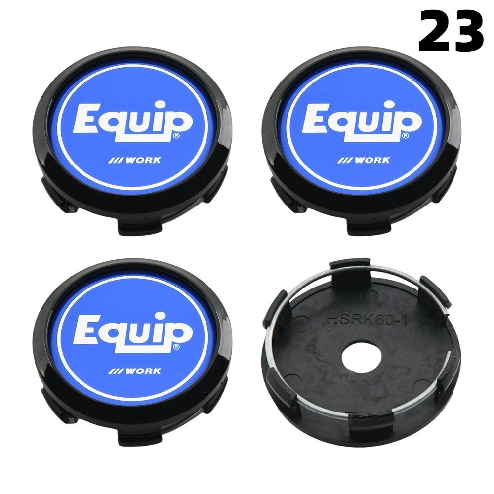 4PCS OD 60MM / ID 56MM Cap For Rims WORK EMOTION EQUIP MEISTER VS Emblem Wheel Center Cap Sport Car Logo Wheel Cover Hub Caps