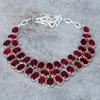 Mozambique Garnet Gemstone Handmade 925 Sterling Silver Necklace 18" M-316