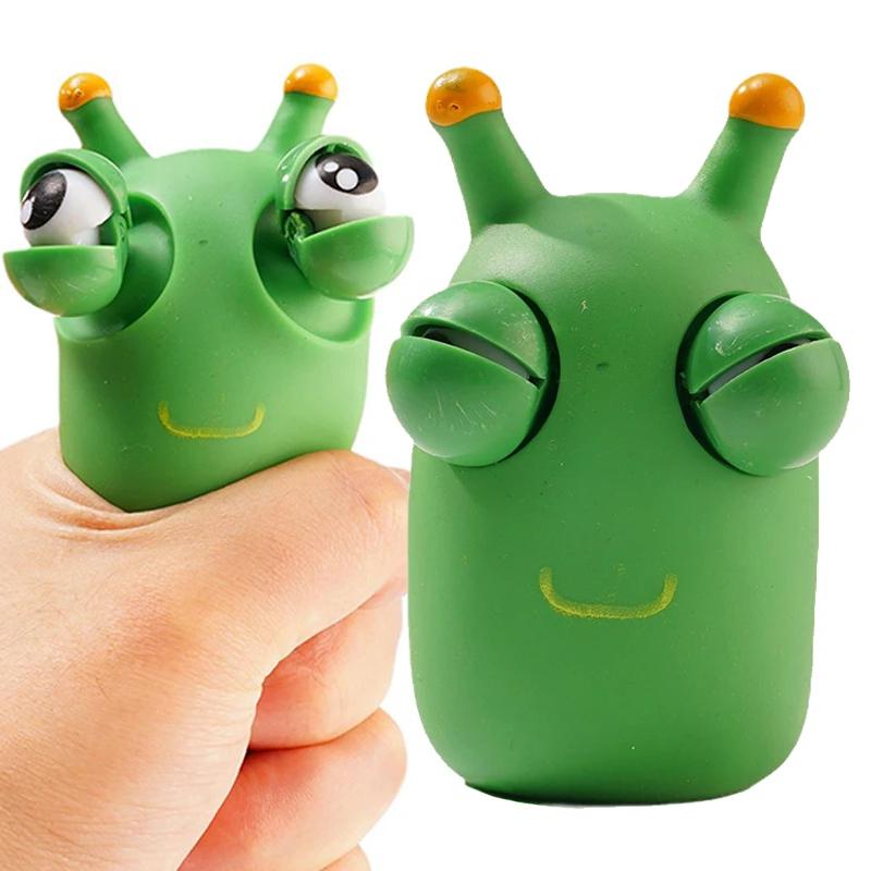 3PCS Eye Popping Worm Squeeze Stress Toys For Kids Funny Prank Gifts Cool Gadgets Juguetes Antiestrés Para Niños
