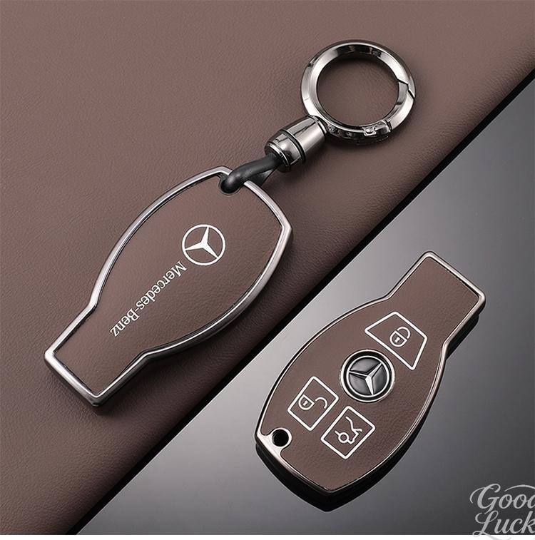 YDC4   Car Zinc Alloy Key Case Shell Buckle Car Key Cover  For Mercedes Benz A C E S G Class GLC CLE CLA GLB GLS W177 Auto Accessory