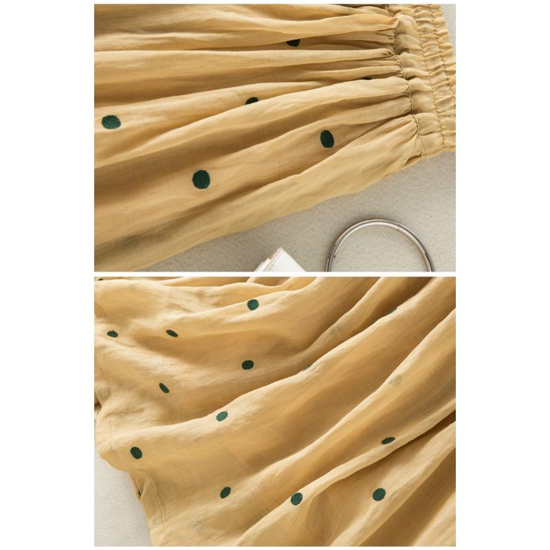 Skirt Woman Slim Pleated Skirt Retro Elastic Waist Plus Size Long Skirt Woman