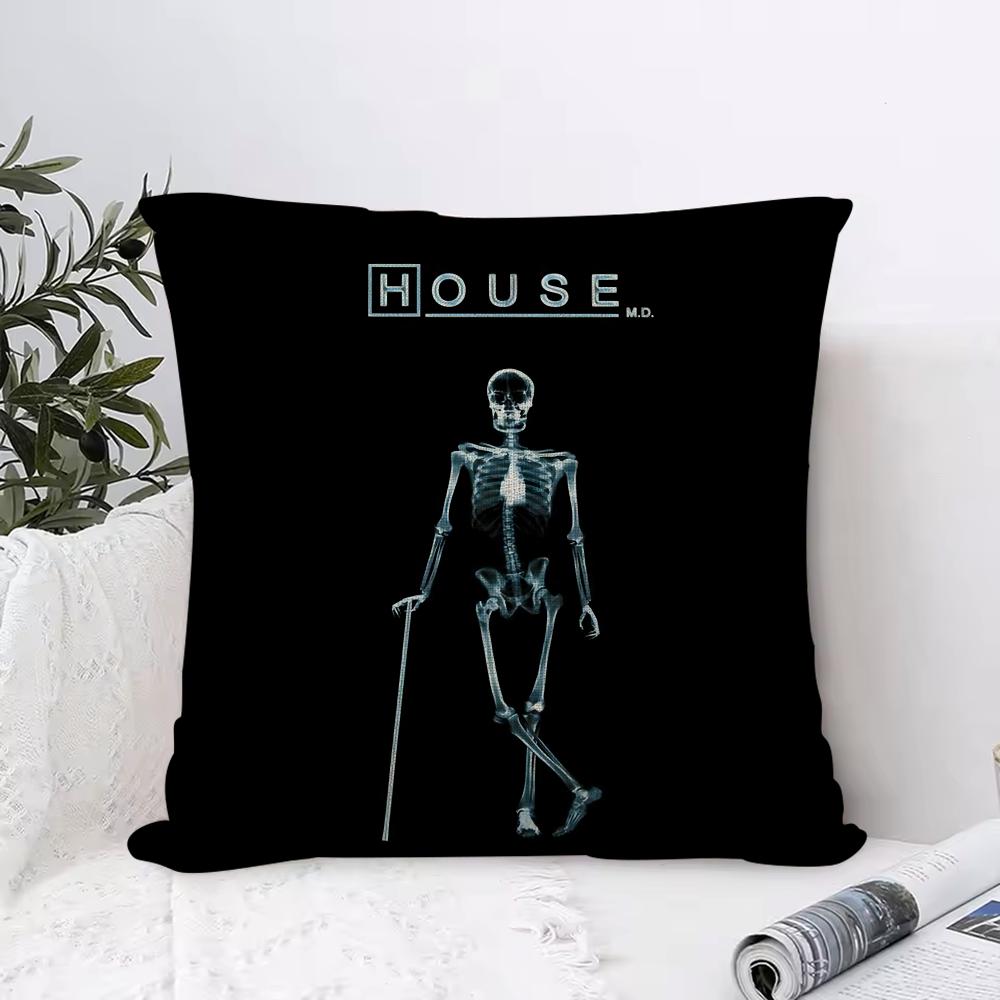 Dr H-House Cushion Cover Breathable Linen Pillow Cover Skin-Friendly Home Decor Pillowcase With Hidden Zipper