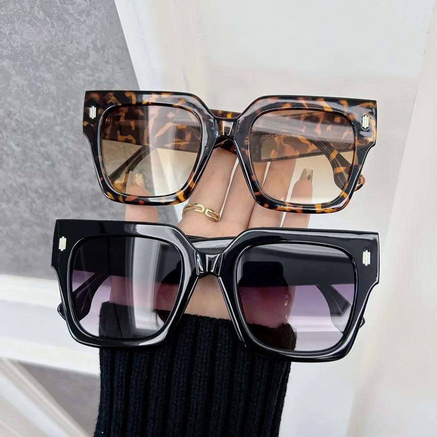 Geometric Square Designer Sunglasses Women Men Big Frame Lovely Gradient Sun Glasses Female Male Brand Fashion Oculos De Sol