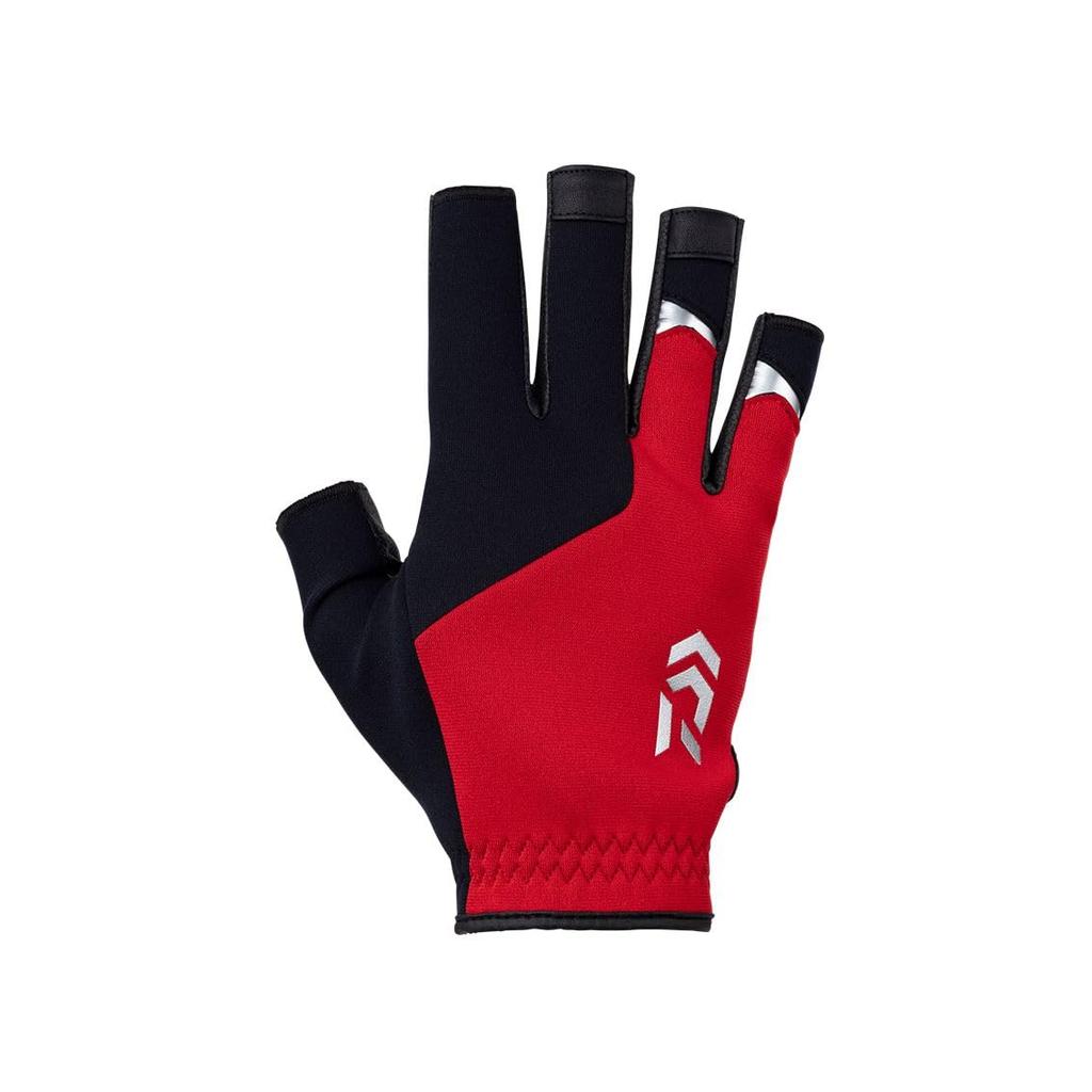 Daiwa (DAIWA) Cold Weather Light Grip Gloves, 5-Piece Cut, DG-6323W, Red, Medium, Fishing