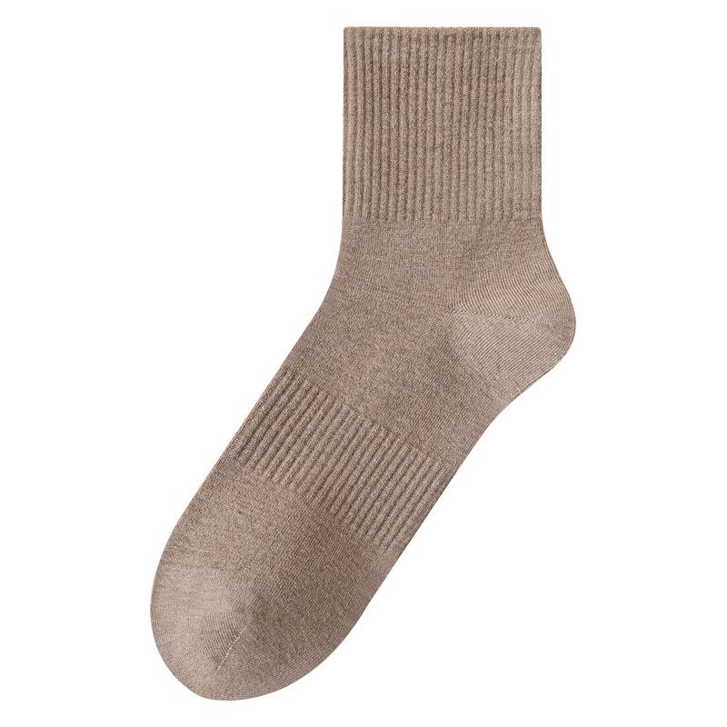 Men's Socks, Winter Warm Wool Socks, Anti-odor and Antibacterial Socks, Versatile Black Long Socks for Autumn and Winter