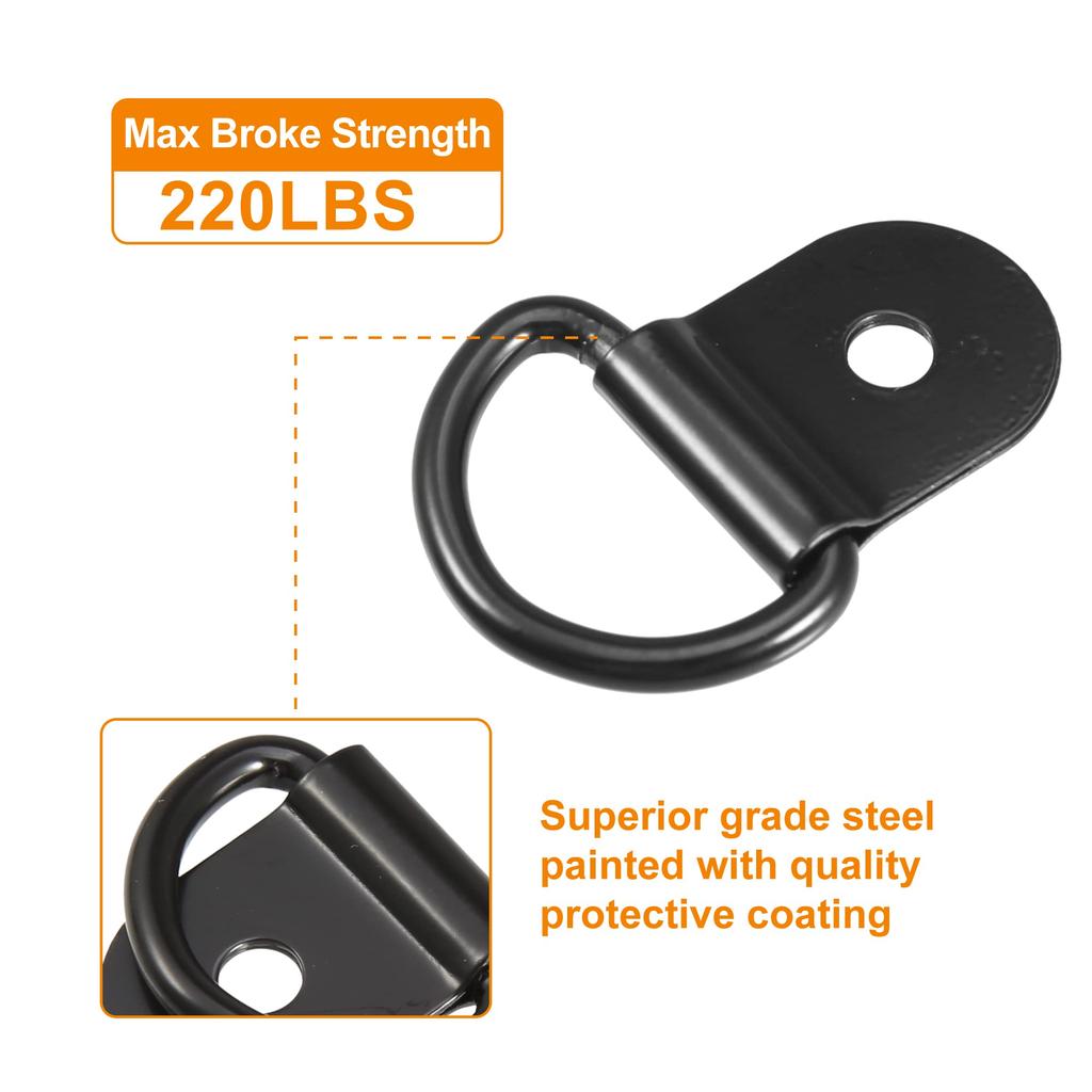 X AUTOHAUX D-Ring Tie Down Anchor D-Ring Anchor Lashing Rings for Trailer Truck Boat