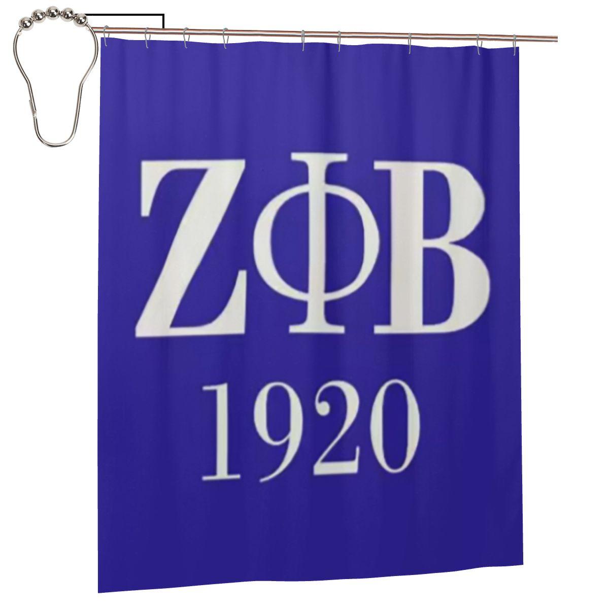 

Zeta Phi Beta Sorority Logo Greek Letter 1920 Shower Curtain Bathroom Polyester Waterproof Bath Curtains With Hooks W60H190(CM)-1 Pcs