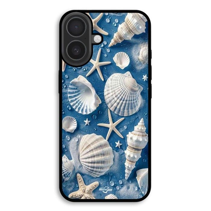Coque de téléphone - MANIACASE - iPhone 17 - Silicone TPU - Souple - Coquillages étoiles océan