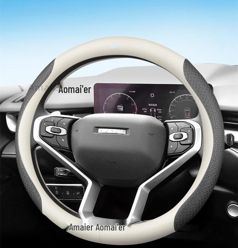 Haval F-Series Genuine Leather Steering Wheel Cover for F5, F7, H6, H1, H2, H3, H4, H5, H7, H8, M6 & Big Dog Models.