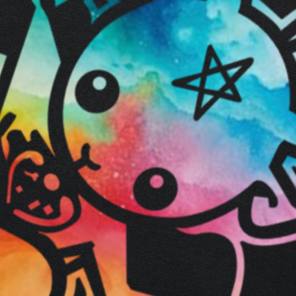 New Summer Style Satanic Goat Baphomet Cartoon T Shirt Men Cotton Short Sleeve Printed T-shirt Brand Tshirt Mens Clothing