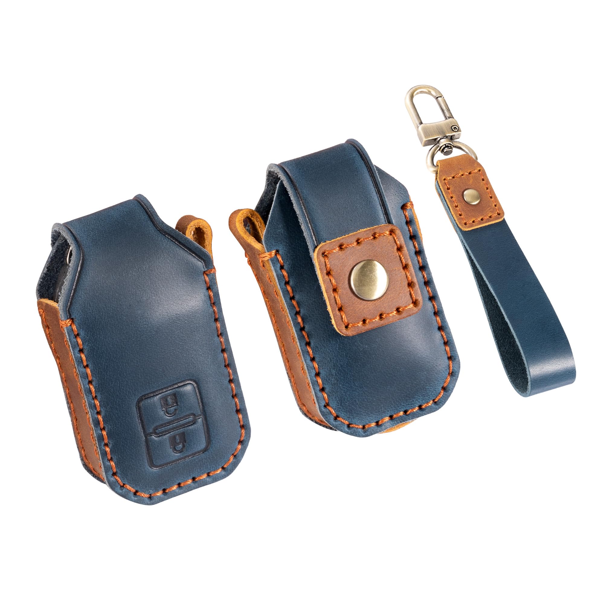 

PIMOHI Suzuki Key Case, Genuine Leather, Fronx, Jimni Nomad, New Jimny 64 Series, Spacia синий