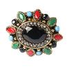 Women's Ethnic Style Retro Resin Alloy Party Jewelry Big Flower Ring Size 7-10