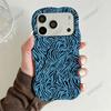 Heat Transfer Wave Film Two-in-one Apple 16 Blue Zebra Pattern iPhone17 Personalized Anti-drop Foreign Trade Hot-selling